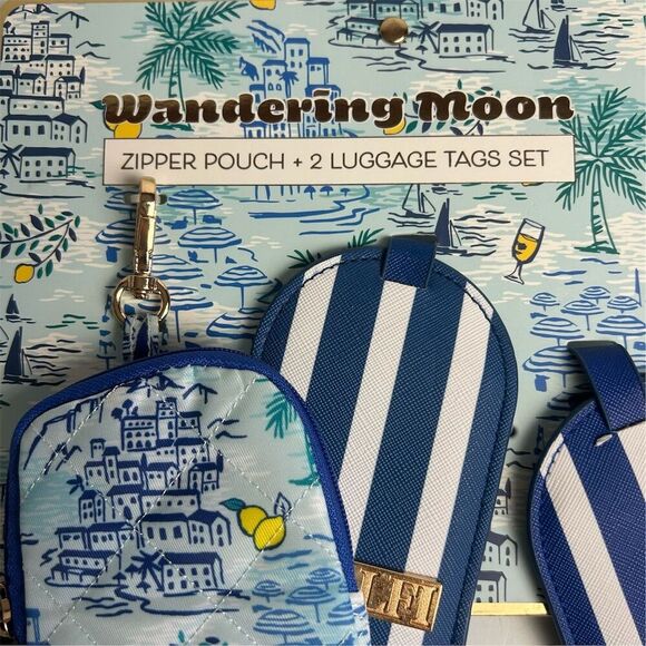 Wandering Moon Amalfi Coast Travel Set: Pouch & 2 Luggage Tags - Picture 9 of 9